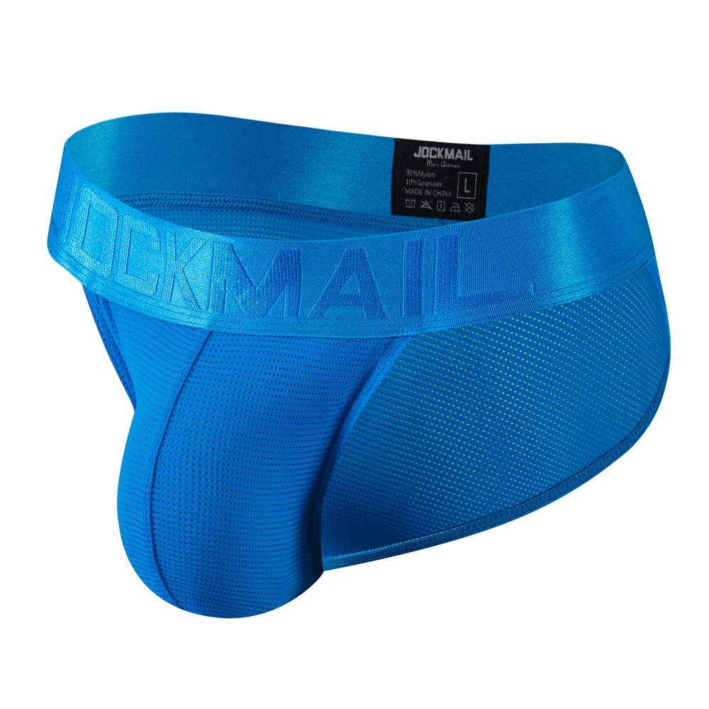 Jockmail 2022 nueva ropa interior de los hombres triángulo malla transpirable deportes fitness shorts