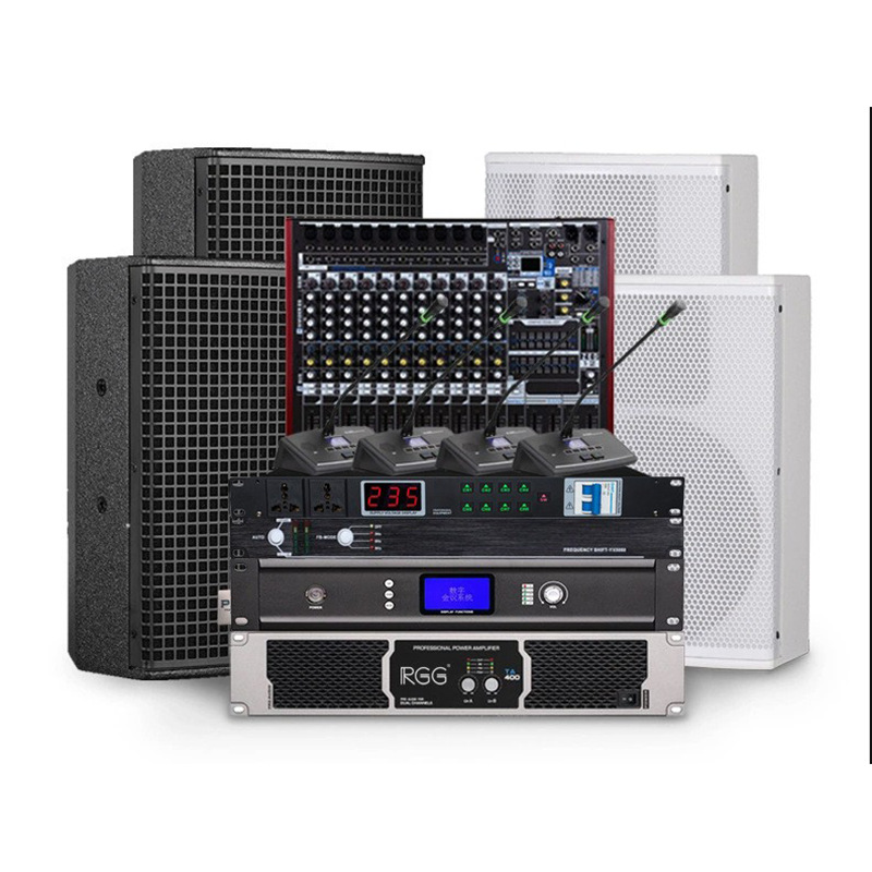 8-pulgadas 10 pulgadas sala de conferencias traje de audio sala de entrenamiento de baile equipo de Sistema de audio profesional de la escuela juego completo de altavoces