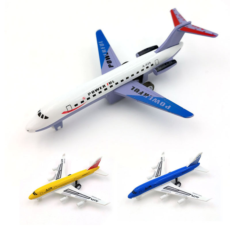 Children's toy car alloy pull back aircraft simulation aviation model airliner car grab doll machine cross-border wholesale
