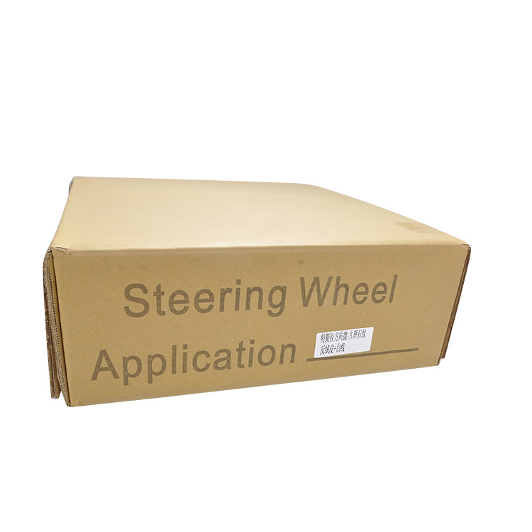 100% Real Carbon Fiber Forged Black Steering Wheel with Brown Stitching - For Tesla Model Y