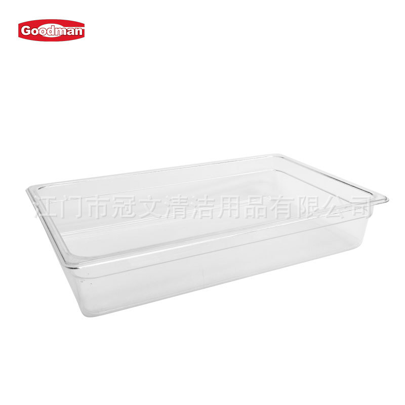 Transparent PC Portion Basin Plastic Polycarbonate Freezer Display Food Tray GN Pan Hotel Restaurant Buffet
