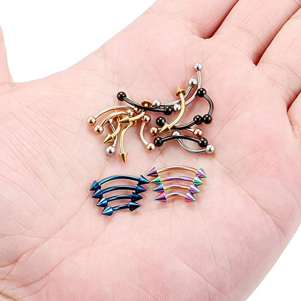 Bijoux de piercing en acier inoxydable pour sourcil lèvre nez_voghion.com