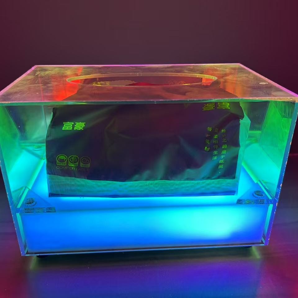 各类酒吧KTV办公室创意发光相框亚克力摆件纸巾盒