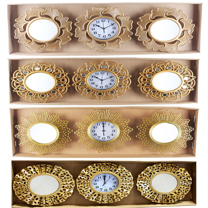 Reloj de pared europeo/americano moderno simple, reloj triple decorativo, reloj de cuarzo creativo de moda para sala/comedor