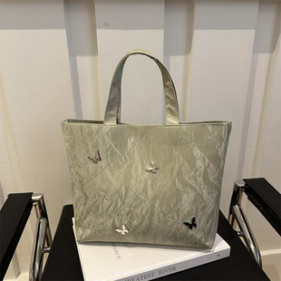 This year's popular large-capacity commuter bag 2024 new fashion bow shoulder women's bag all-match tote bag