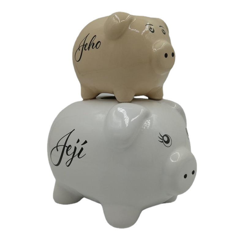 Cómics creativos pintados de cerámica unicornio alcancía arco iris unicornio alcancía cambio cabeza de bestia alcancía