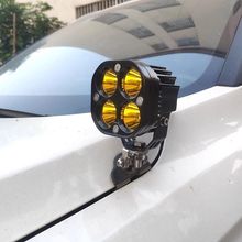 汽车LED射灯BJ40牧马人A柱灯越野车外置改装车顶四叶草超亮前杠灯