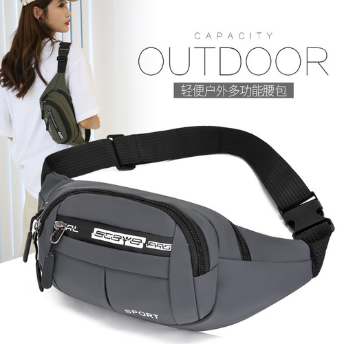 Cross-border men's waist bag new outdoor leisure sports cross-body chest bag large capacity business phone coin purse wholesale