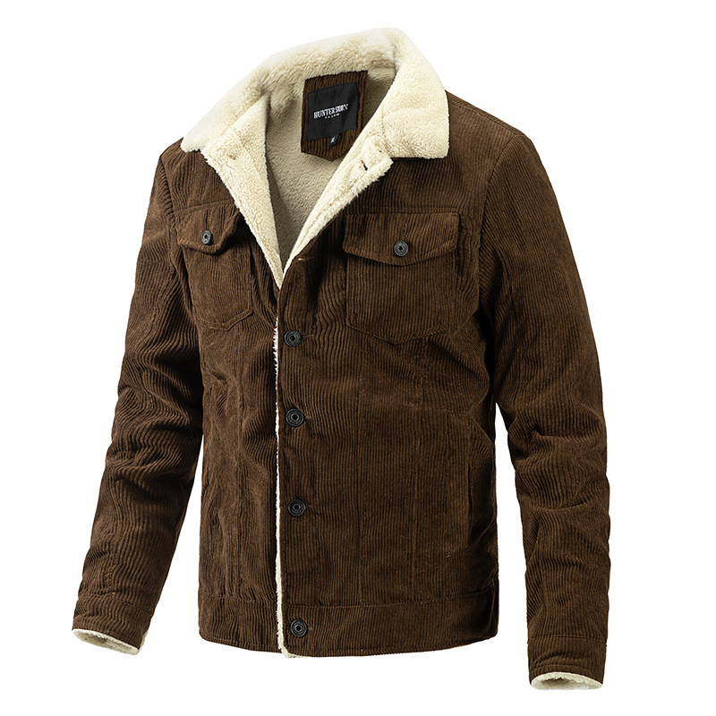 Men's Winter Fleece Jacket Warm Casual Coat For Men_voghion.com