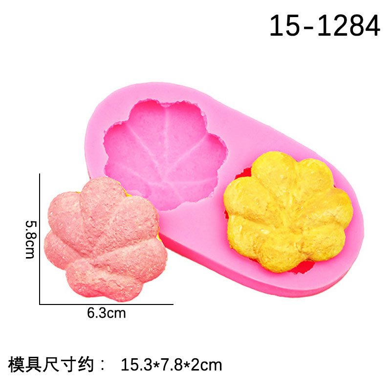 Simulación Shell molde de silicona DIY jabón hecho a mano aromaterapia vela pastel galleta hornear