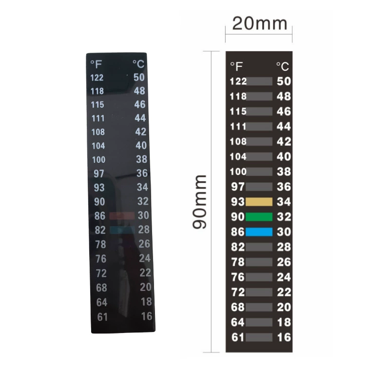 В наличии: термостикеры для ЖК-дисплеев 12-42 градуса, термостикеры 16-50 градусов для домашнего пивоварения, ЖК-термометры.