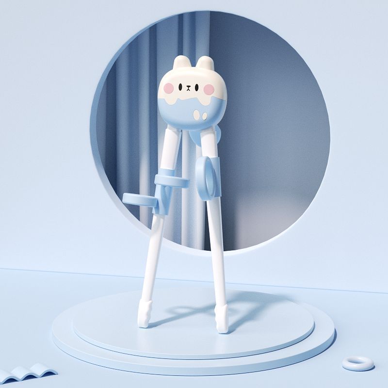 타이거 입 젓가락 단일 젓가락 (링 누드 포함) 블루