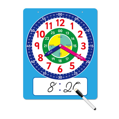 Amazon cross-border large clock model first and second grade primary school students teaching clock children learning time teaching aids