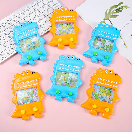Children's handheld ring water puzzle bubble ring game machine children's dinosaur-shaped water machine ring game machine