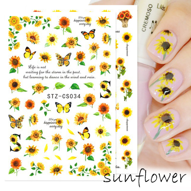 Cross-border new nail stickers small daisy flower unicorn spring and summer fruit small fresh DIY adhesive nail stickers Cross-border new nail stickers small daisy flower unicorn spring and summer fruit small fresh DIY adhesive nail stickers