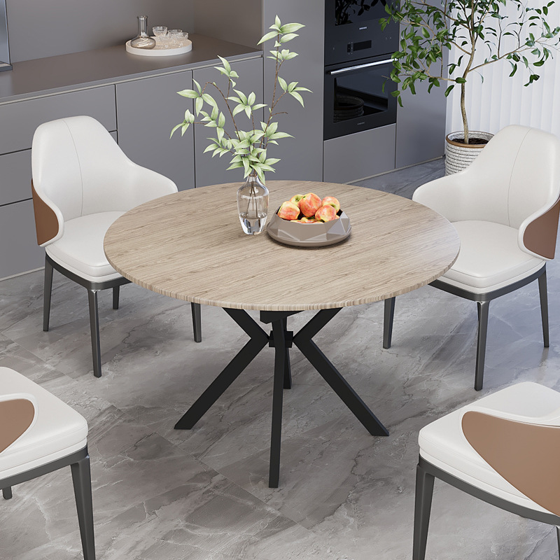 Hogar simple, mesa de té moderna, estilo de lujo ligero, mesa redonda, sala de estar, mesa de comedor ovalada elástica, mesa de comedor