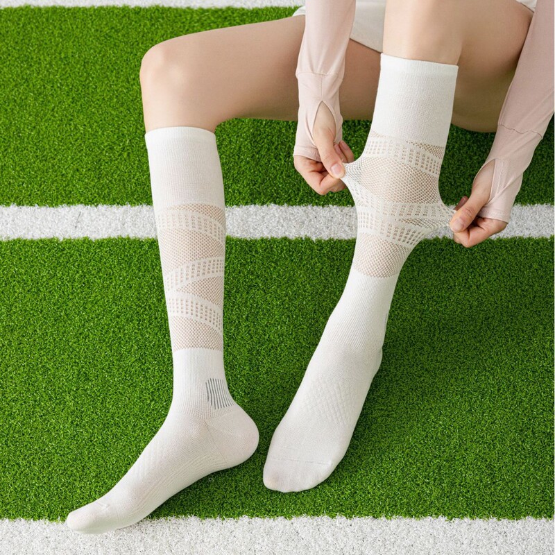 2026 Spring and Summer Pure Color Ultra-Thin Micro-Pressure Calf Sports Socks Breathable Mesh Tennis Running Cycling Fitness Women's Cotton Socks 2026 Spring and Summer Pure Color Ultra-Thin Micro-Pressure Calf Sports Socks Breathable Mesh Tennis Running Cycling Fitness Women's Cotton Socks