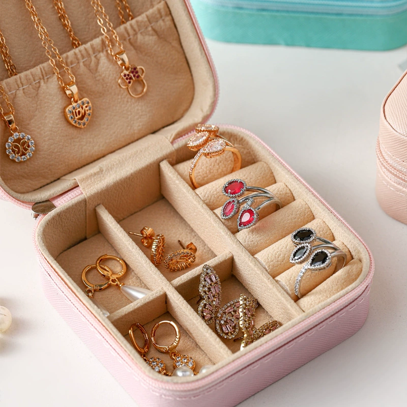 Storage Box Jewelry Box Portable Leather Jewelry from Yomiego