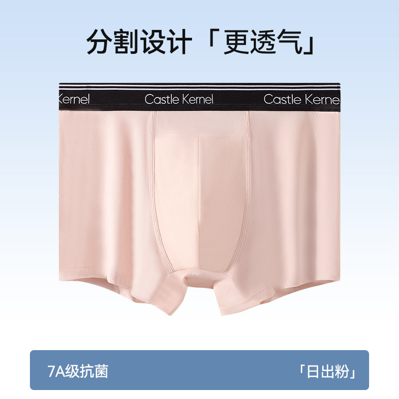 Ropa interior de seda de hielo para hombres, pantalones bóxer antibacterianos transpirables, pantalones cortos bóxer finos de verano para niños, ropa interior sin costuras para hombres