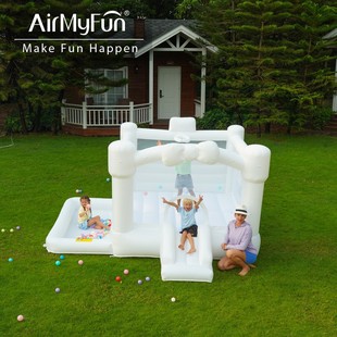 Indoor Inflatable Equipment Wedding White Castle Slide Trampoline Inflatable Castle Children's Party Paradise Factory Direct Sale
