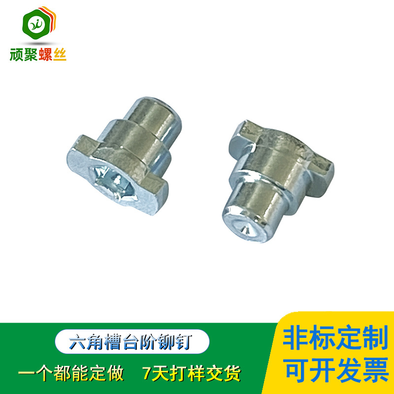 T型内六角台阶实心铆钉异型头可研发开创建筑建材配件铆接件环保