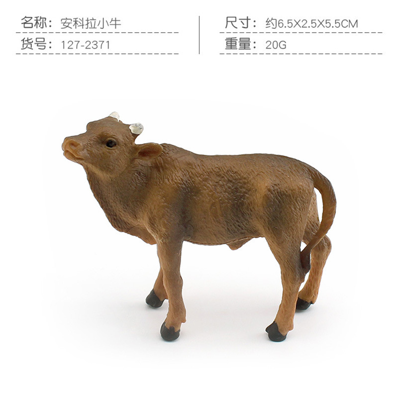 Simulación transfronteriza granja animal vaca modelo flavich Toro charolai ganado Rancho decoración juguete