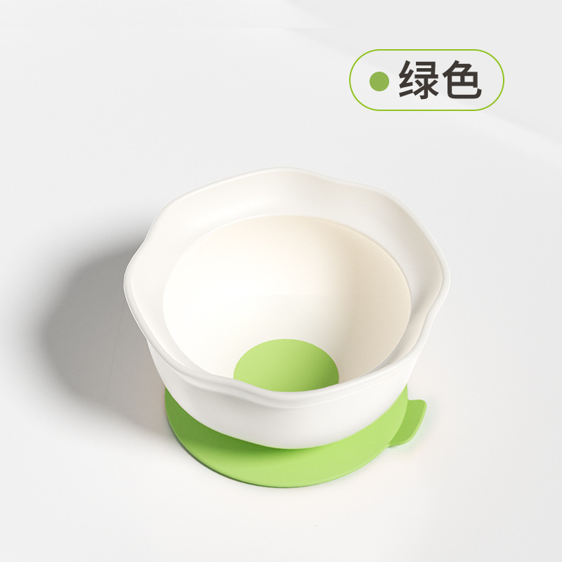儿童自主进食训练餐具硅胶吸盘碗宝宝辅食吸盘餐盘云朵蛋花餐盘|undefined