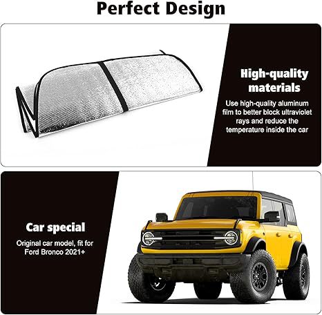 Cross-Border Double-Sided Aluminum Foil Sun Protection and Heat Insulation Sunshade Glass Sunshade Suitable for Ford Mustang Car Sunshade Front Shield