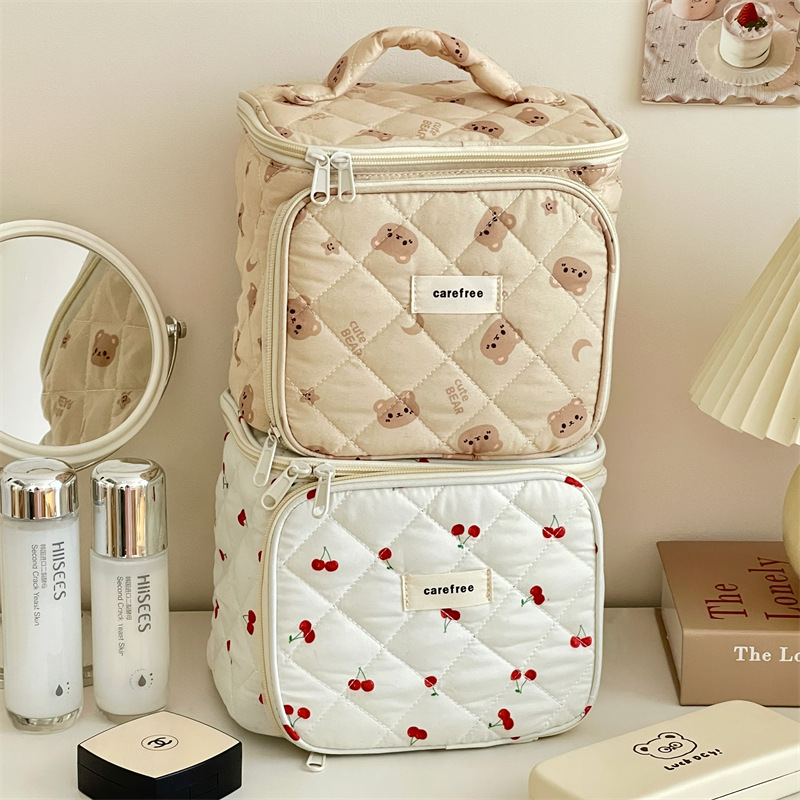 2025 nuevo estilo para llevar bolsa de cosméticos de partición portátil bolsa de almacenamiento portátil impermeable de gran capacidad bolsa de lavado