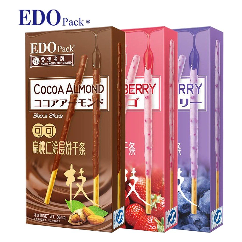 EDO Pack покрытием бисквит Бар Шоколад Бар долго бисквит сэндвич-бар Интернет знаменитости закуски