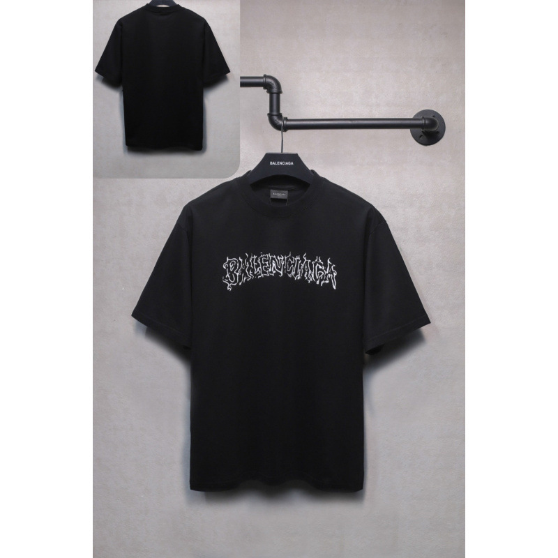 25ssクロスボーダー高品質タワーテーププリントレタードダメージ半袖Tシャツゆったり万能ワンピース卸売|undefined