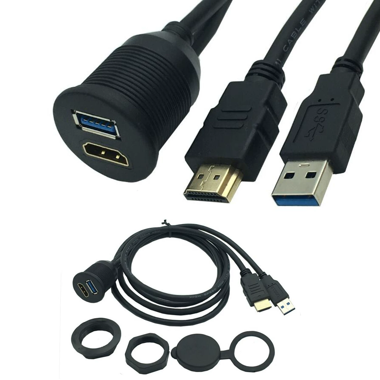 Автомобильный мотоцикл судно приборная панель с кронштейном USB3.0 + HDMI HD водонепроницаемая