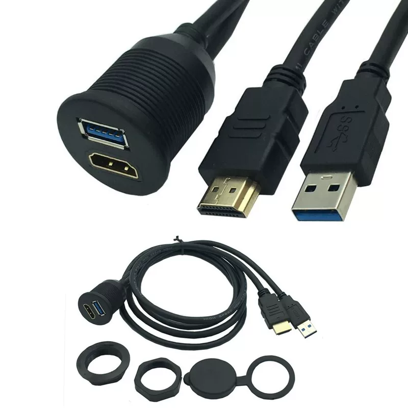 Автомобильный мотоцикл судно приборная панель с кронштейном USB3.0 + HDMI HD водонепроницаемая