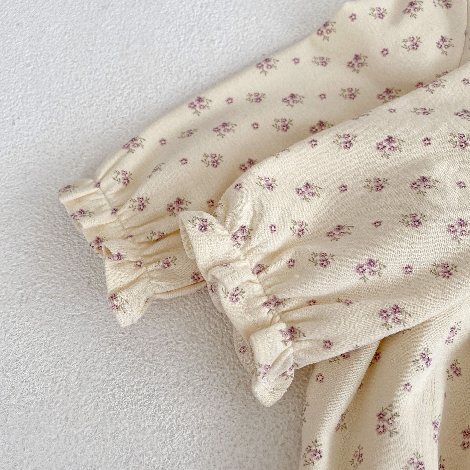 2024 Spring Autumn Clothing for Baby Girls, Infants and Toddlers Floral Print Ha Yi Long Sleeve jumpsuit Triangle_voghion.com