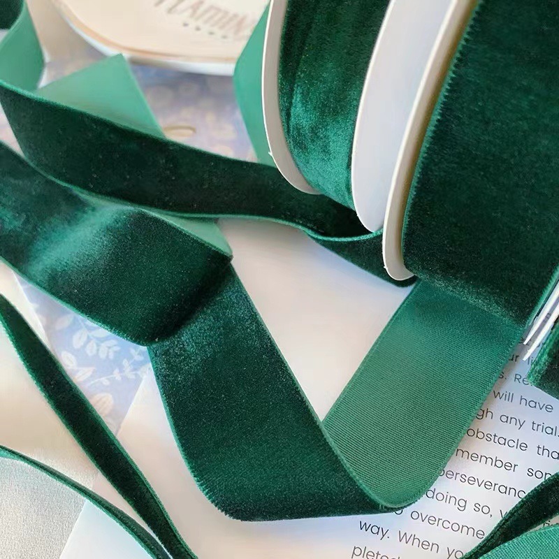 Ruban floqué rouge et vert de Noël, décoration festive, pince à cheveux, accessoires pour cheveux, ruban pour nœud_voghion.com