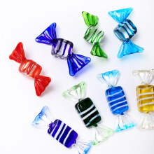彩色条纹糖果玻璃工艺品摆件创意家居摆件摆饰室内装饰品桌面摆件
