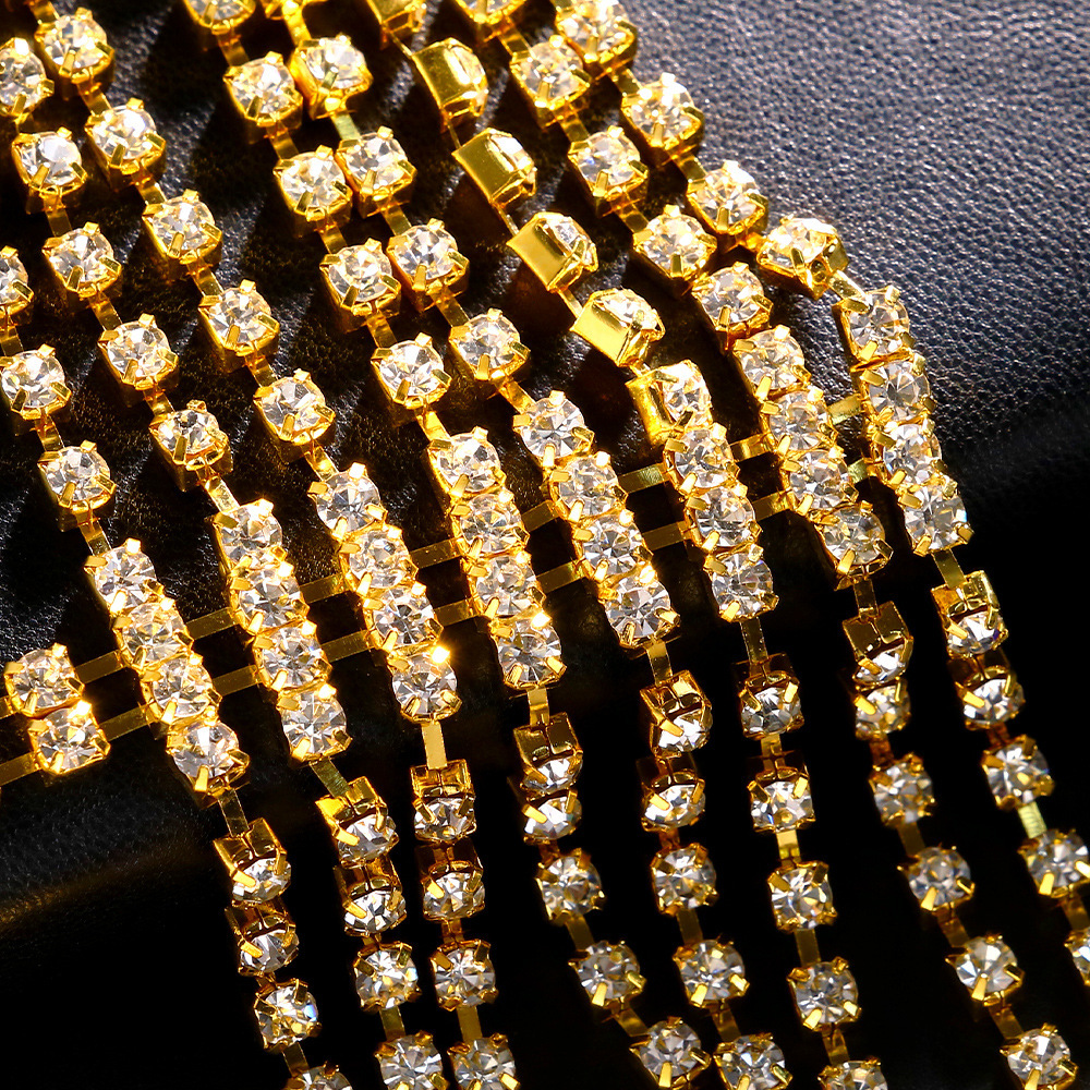 Europa y América nueva cadena de pelo rhinestone tendencia de la personalidad tiro de la calle de múltiples capas de la borla accesorios para el cabello accesorios exagerados headwear femenino