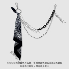 ヒップホップパンツチェーンアクセサリーインハイストリートアクセサリー蛍光樹脂パンツチェーンスクエアスカーフメンズメタルウエストチェーン女性ウエスト卸売