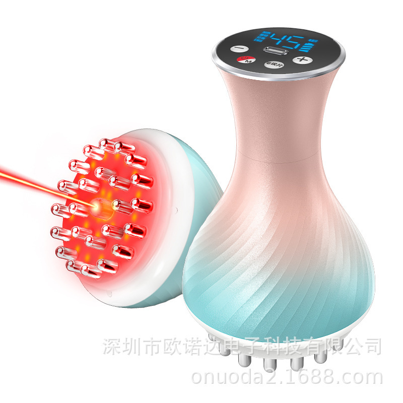 电极片电动经络刷全身通用腹部按摩器带脉疏通神器刮痧加热揉腹仪|undefined