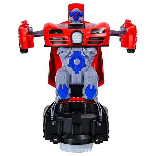 Children's electric cartoon car transforming robot toy light music boy toy car creative new style