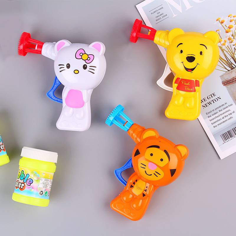 Creative Cartoon Hand Pressed Bubble Gun Summer Children's Outdoor Toy Bubble Blowing Yiwu 2 Yuan Store Toys Wholesale