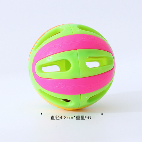 New Pipitao colorful splicing bell ball large cat toy cat self-pleasure bell pet toy