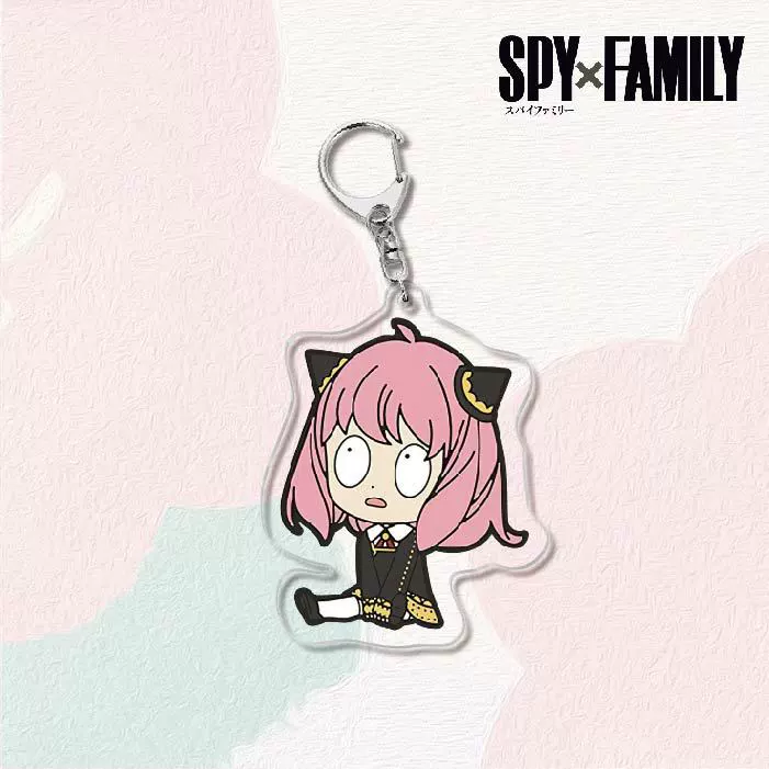 Акриловый брелок для ключей (SPY×FAMILY) — двусторонняя миниатюрная подвеска, полупрозрачная двусторонняя печать
