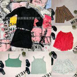春夏杂款直播童装衣服批发货源 品牌折扣童装外贸货源
