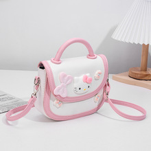 可爱猫少女手提马鞍包2025韩国ins时尚单肩小众搭女包卡通女孩