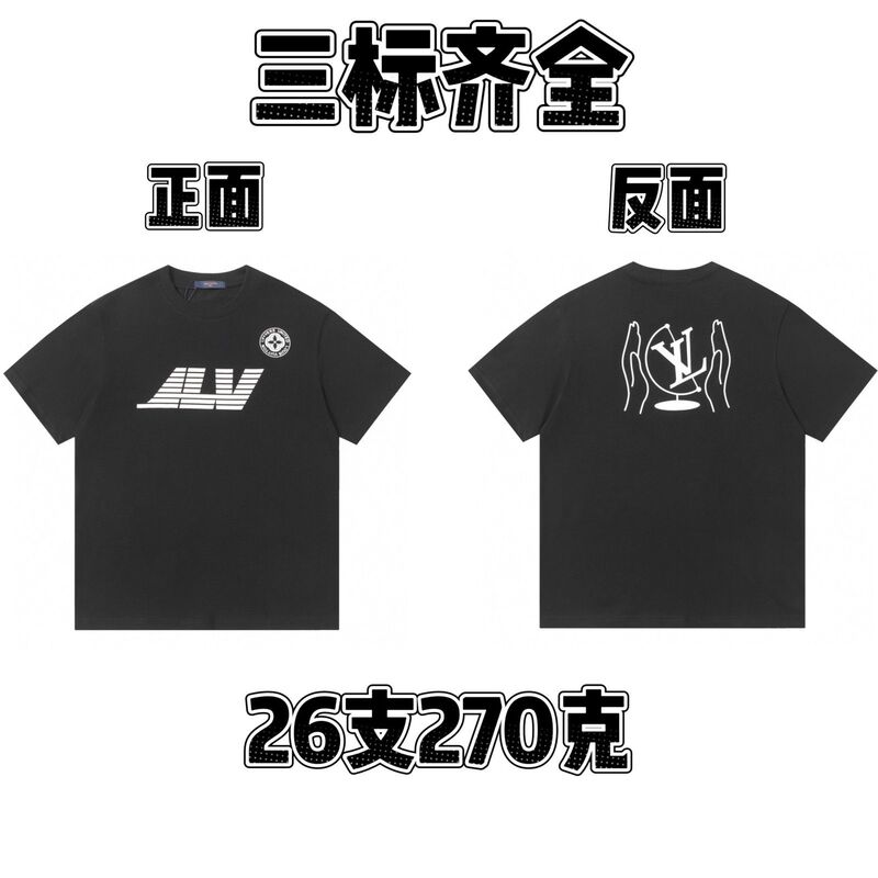 25春夏純綿ラウンドネック半袖Tシャツ漫画文字プリントカジュアルルーズ万能トップス流行万能|undefined