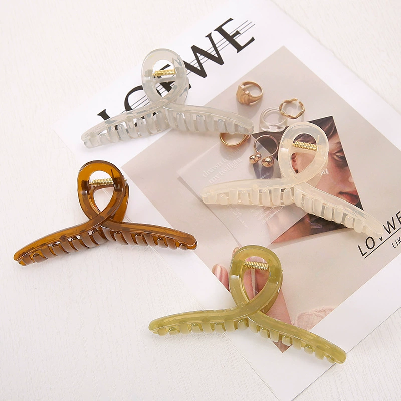 Acrylic hairgrip, big crab pin, shark, hairpins, hair accessory, South Korea