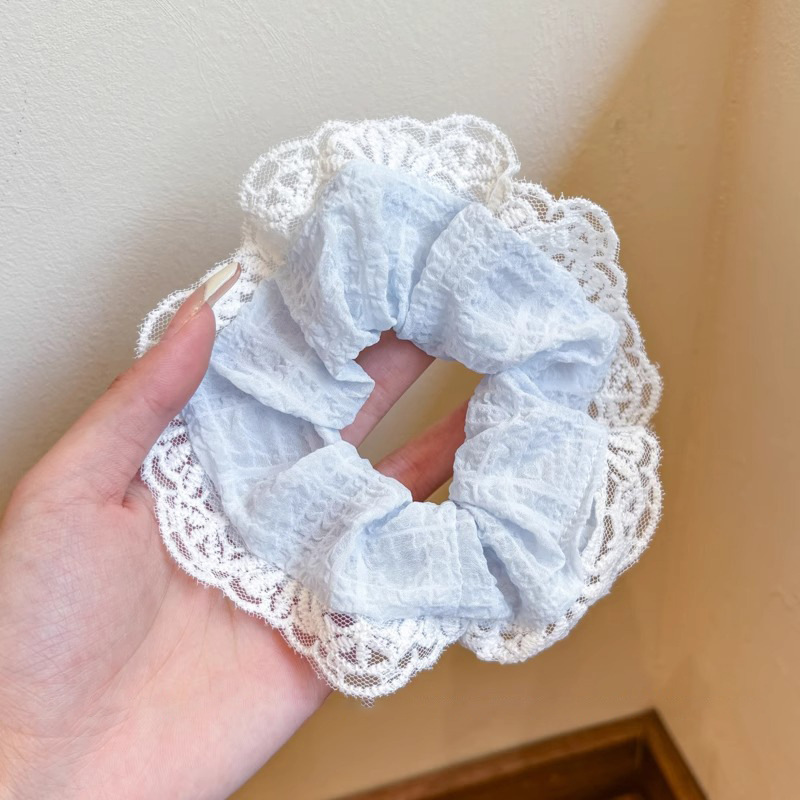 1 # lazo de pelo azul de encaje