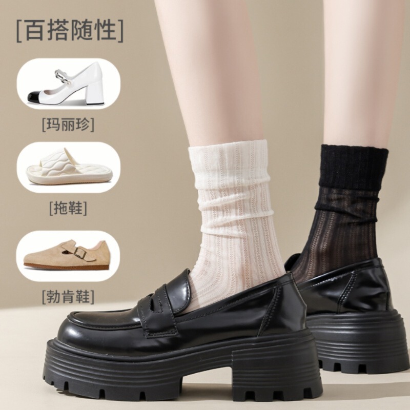 Socks Women's Spring and Summer Short Socks Anti-drop Heel Deodorant Sweat Absorbing Thin Mesh Shallow Mouth Boneless Sewing All-match Short Socks