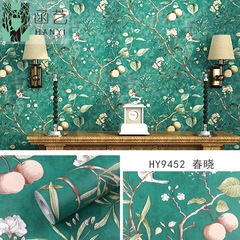 PVC self-adhesive wallpaper bedroom living room room decoration foreign trade European decoration wallpaper furniture renovation waterproof sticker